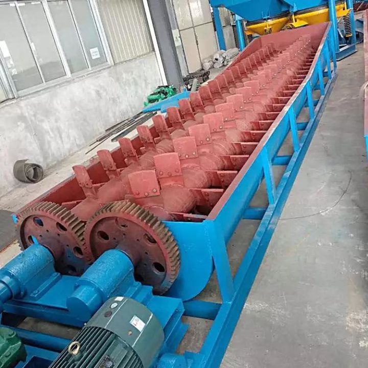 雙螺旋洗礦機(jī)槽式雙螺旋洗礦機(jī)(圖8) 雙螺旋洗礦機(jī)槽式雙螺旋洗礦機(jī)(圖8)