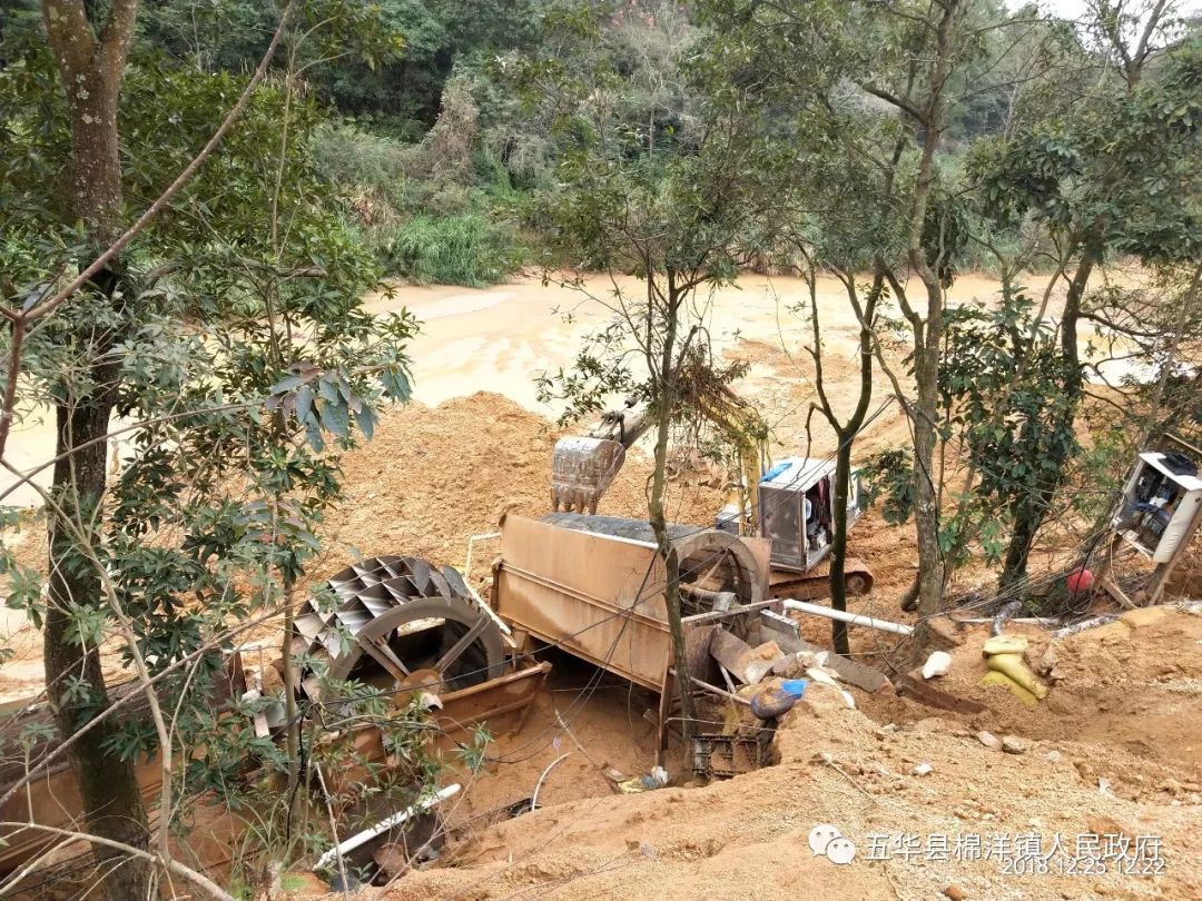 重拳出擊！五華棉洋鎮毀滅兩處挖山取土洗砂點(圖2)